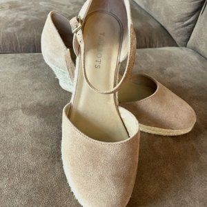 Talbots Beige Suede Espadrille
